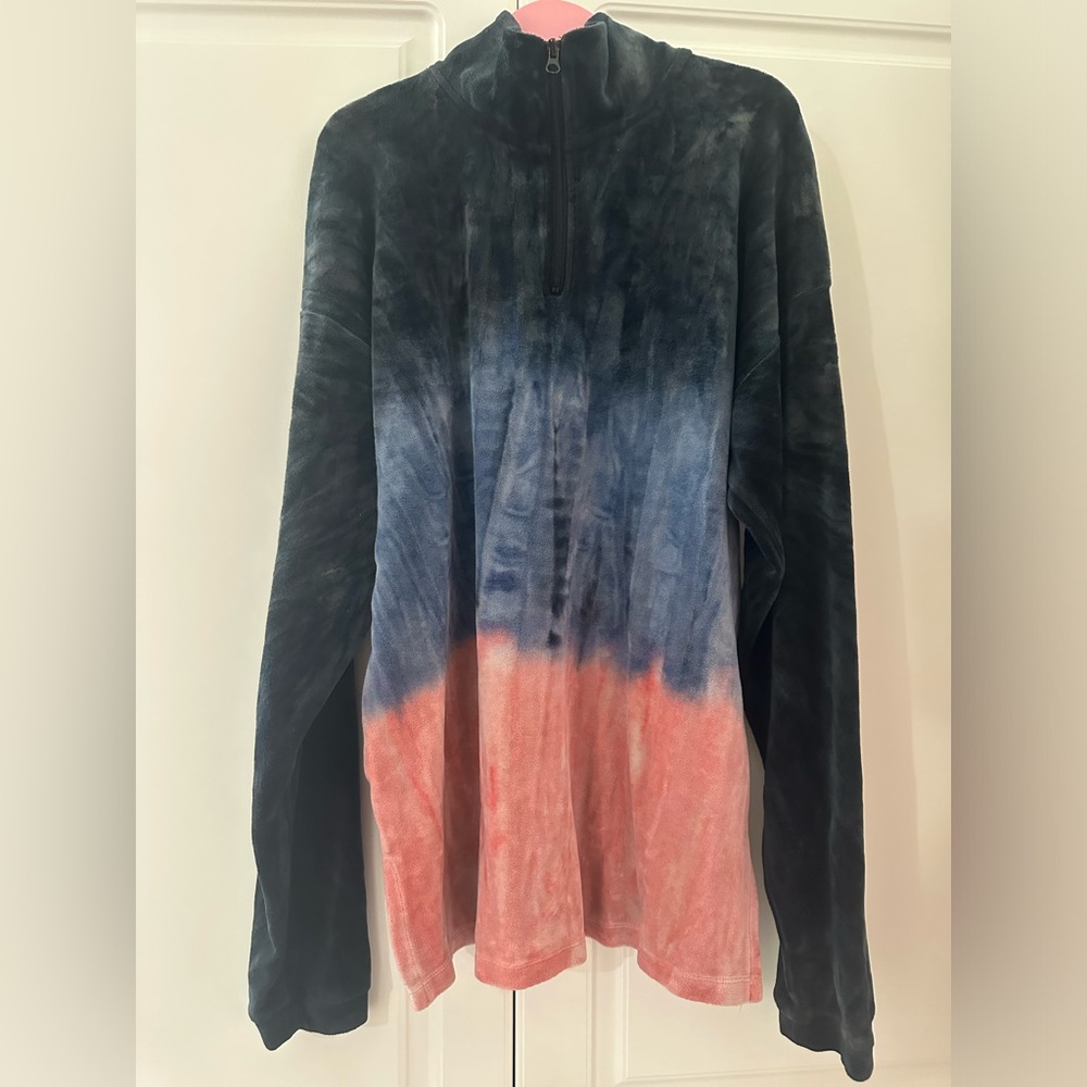 Freshman Kids Tie Dye Half Zip Pullover (Big Girl) Size XL 14/16
